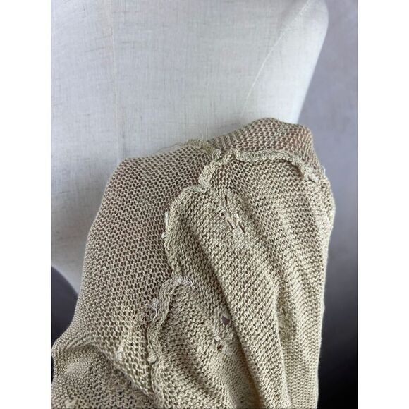 Vintage 1990s Knit Top Floral Embellishments Boho Whimsical Fairy Renaissance - Picture 13 of 13